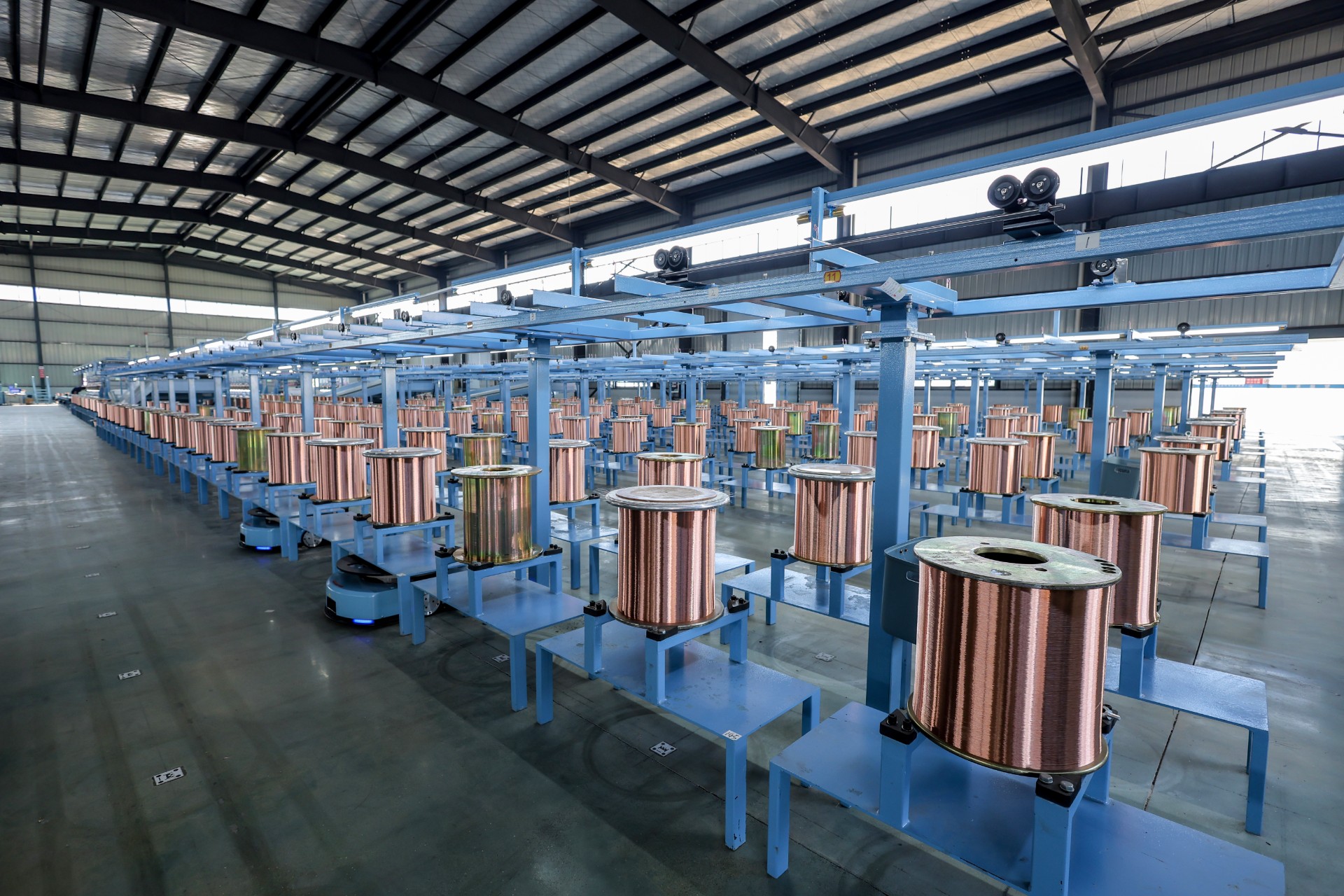 自动化车间  自动退火及收线